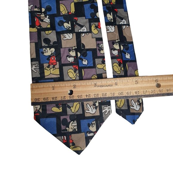 Vintage Disney Mickey Mouse Tie Works Los Angeles All Silk Cartoon Collectable - Picture 3 of 5